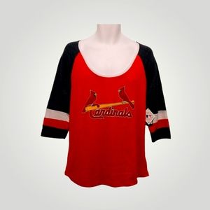 New W/Tags Cardinals Women's Trim Size XL Baseball Shirt